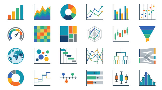 Business Data Visualization Icon Set