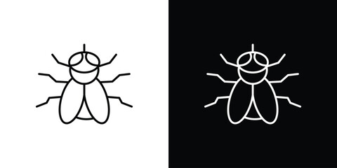 Fly insect icon vector graphics set © JacobJ