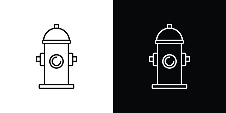 Fire hydrant icon vector graphics set