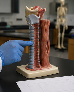 Trachea Anatomy Model with C Shaped Rings