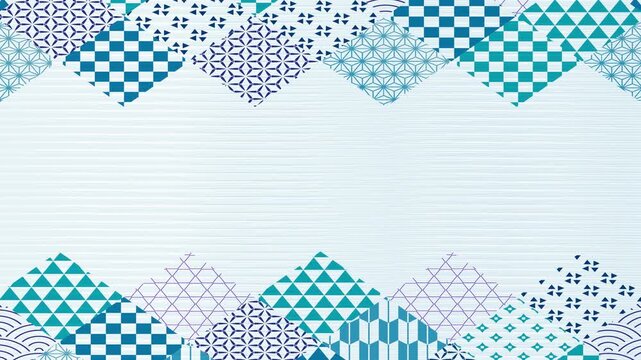 Traditional Japanese Geometric Pattern Decorative Border 4K