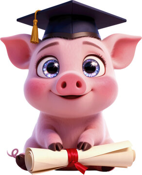 cerdo, marrano, acto de graduaci&oacute;n, chapas, educaci&oacute;n, gorros, diploma, centros, graduado, alumna, bachillerato, universidad, grado, aislada, exitos, borla, logro, acad&eacute;mico, rollo, aprendizaje, vecto