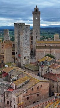 San Gimignano Medieval Towers Skyline Tuscany Italy