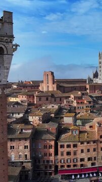 Siena Piazza del Campo Main Square City Life Tuscany
