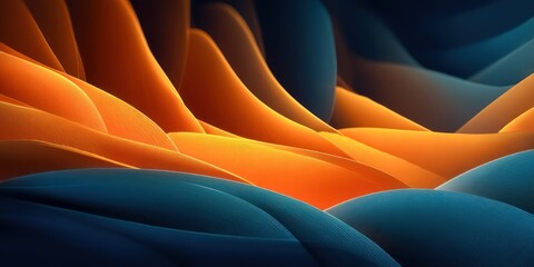 Fototapeta premium Fluid abstract shapes blend with dark background