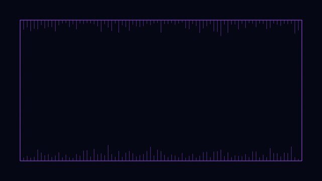 Minimalist purple digital ruler frame overlay for creative editing and projects animation 4k