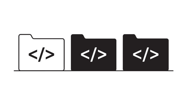 "Coding icons symbolizing programming and development."