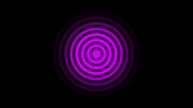 Purple Circular Energy Pulse Animation Loop. High quality 4k footage
