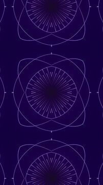 Minimalist Purple Geometric Mandala Seamless Ornament Wallpaper