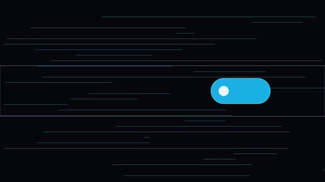 Minimalist ui toggle switch animation with motion blur trails for digital interface and modern technology applications 4k