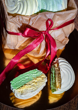 Handmade Marshmallow Gift Box with Fruit Filling Wrapped in Craft Paper