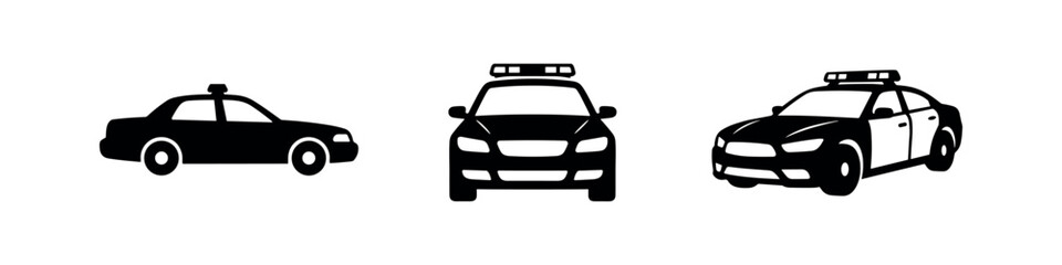 Various Police Car Vehicle Icon Set © Lili