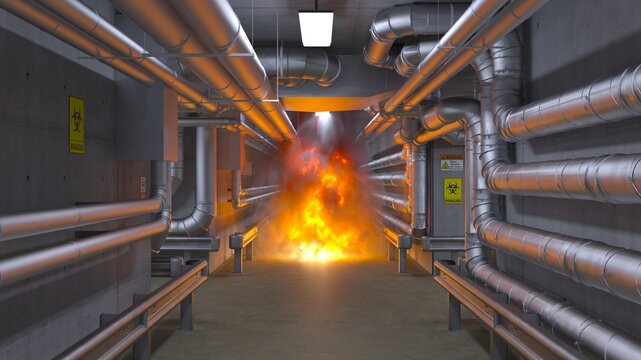作業通路　3DCGレンダリング
