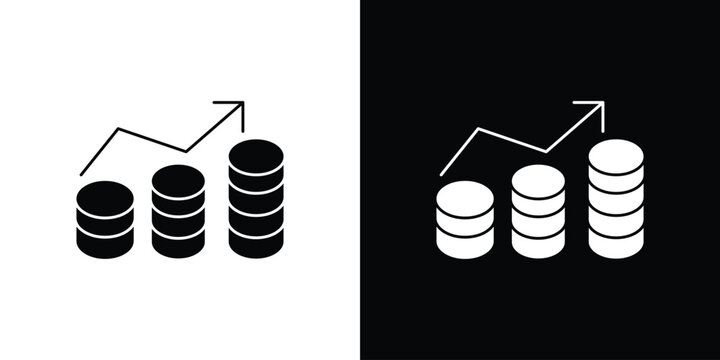Earning icon simple logo set