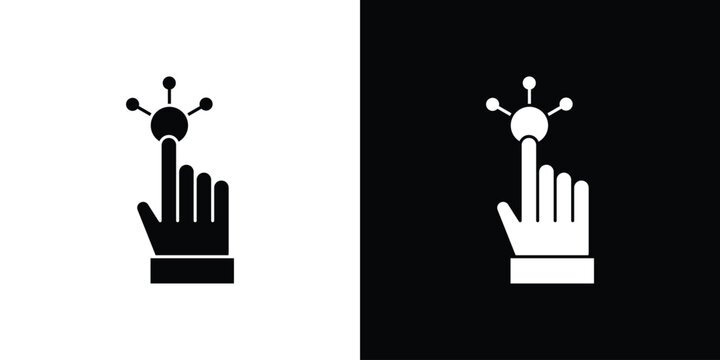 Interactivity icon simple logo set