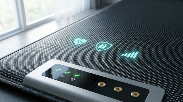 Conceptual EMF Shielding Relaxation Mat with Carbon Weave Fabric and Electronic Grounding Interface