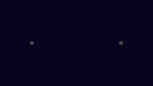 Minimalist dark blue animation 4k background, with two floating, grey circles for, modern ui and, abstract motion