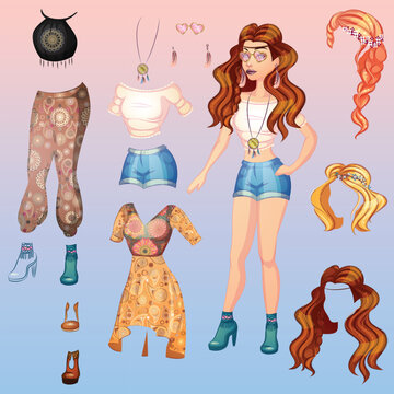 Female Character Creator Kit with Fashion Outfits Hairstyles and Avatar Customization Assets