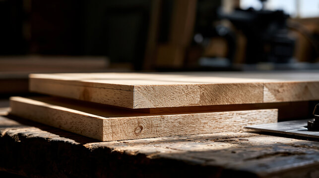 Cutting and marking balsa wood templates for making engineered stone countertops, kitchen renovation craftsmanship concept, with copy space