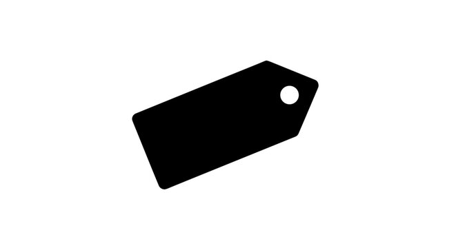 Black Tag Label Object Closeup.