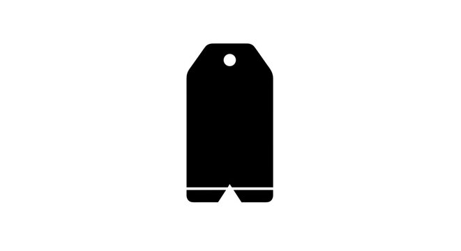 Black Tag Label Icon Symbol.