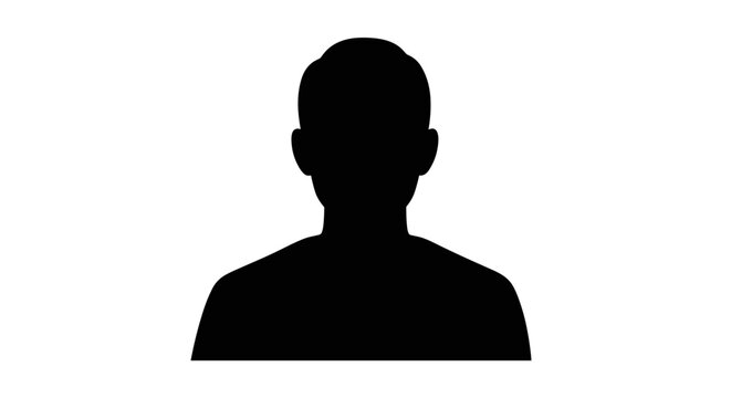 Silhouette of a man head.