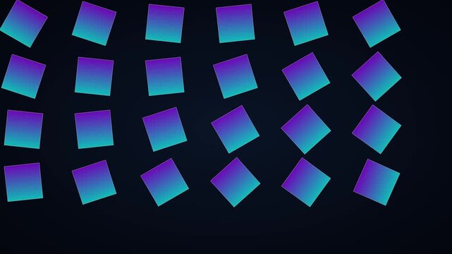Abstract gradient squares pattern motion 4k background, with rotating geometric, shapes and smooth, fluid animation