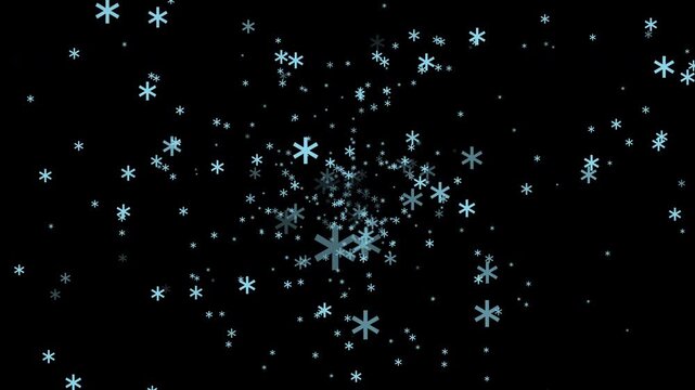 A multitude of asterisks looming toward the viewer, alpha channel