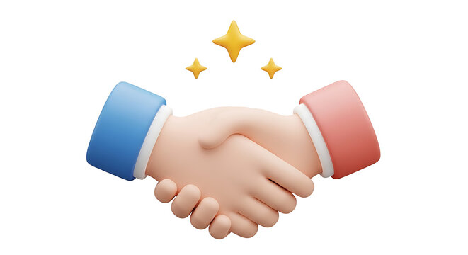 3D handshake illustration symbolizing partnership and business agreement with handshake agreement business partnership collaboration cooperation teamwork contract corporate professional