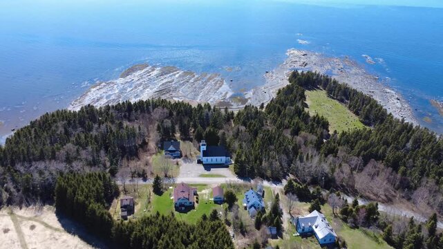 Drone footage revealing one of Quebec's remarkable heritage landscapes, rich in archaeology, history and Scottish cultural traditions.
