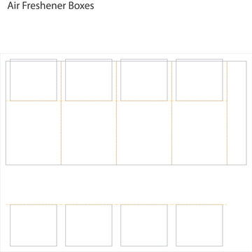 Template design layout for packaging boxes used in retail products on grid background