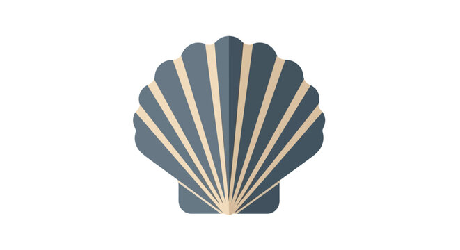Elegant scallop shell with radial symmetry design.