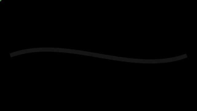 Minimalist 4k black wave line animation on dark background, for motion and, digital abstract