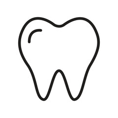 Obraz premium Tooth line icon isolated on white background.