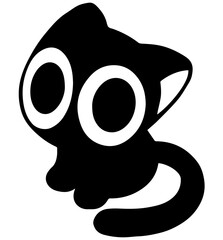 icon, cartoon, vector, illustration, face, cute, symbol, animal, panda, button, funny, sign, bear, design, art, 3d, character, cat, smile, monster, logo, fun, web, head, silhouette © Watcharakorn
