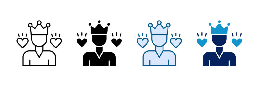 Self Esteem Icon Set Multiple Style Collection