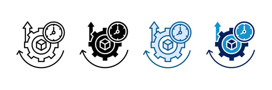 Utilization Icon Set Multiple Style Collection