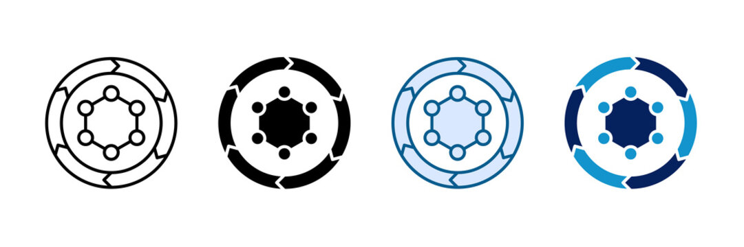 Six Sigma Icon Set Multiple Style Collection