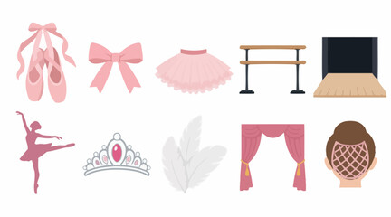 Ballet and Dance Studio Icons Collection. © Ako