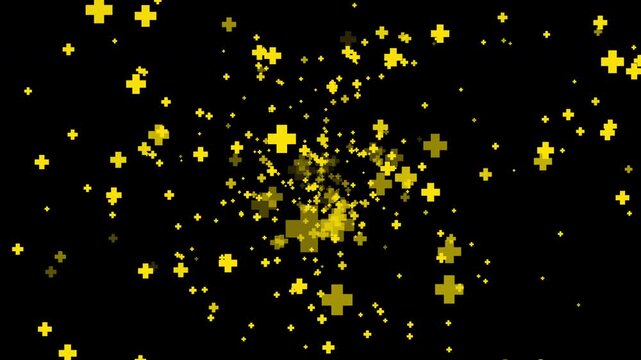 A multitude of crosses looming toward the viewer, alpha channel