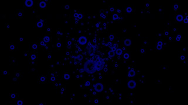 A multitude of rings looming toward the viewer alpha channel