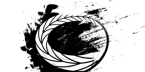 Drift background monochrome with texture wheel marks and drift in skidding, rounded tire marks. Vector isolated texture. Drift background illustration © mildova