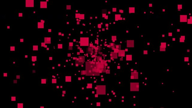 A multitude of squares looming toward the viewer alpha channel