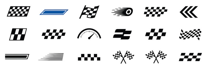Racing Stripe Vector Pack, Checkered Flags, Speed Lines, Arrows, and Start Finish Banner Graphics, Vector, Designs © fhdjfg