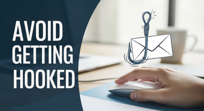 Avoid getting hooked by phishing email scams with cybersecurity awareness to protect personal data and online security from cyber threats and fraud