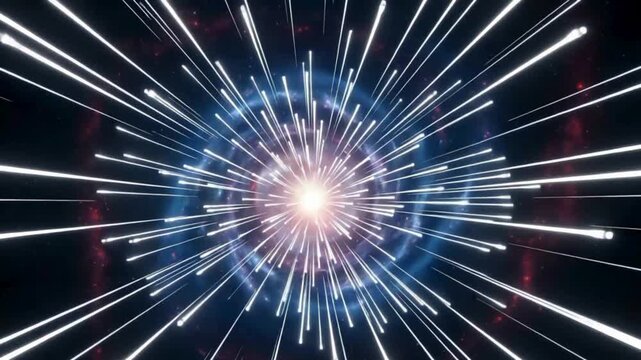 Hyperspace jump through starfield tunnel effect warp speed stars space motion warp speed stars