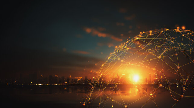 Smart digital Innovation city with connection network reciprocity over the city of future smart wireless digital city and social media networking systems that connects people with in city