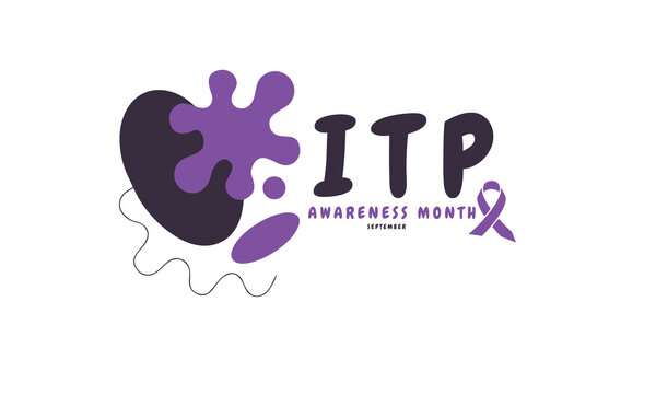 ITP Awareness Month. background, banner, card, poster, template, September month. Vector illustration.