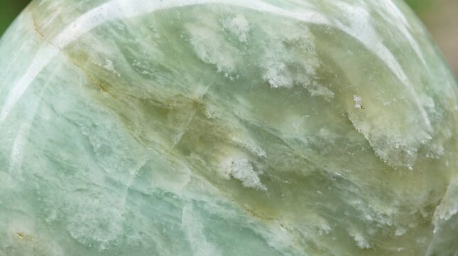 Premium polished green jadeite stone texture background with crystalline veins