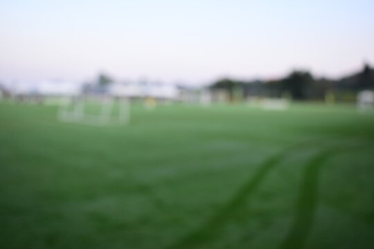 abstract blur green grass in springtime, compettition season